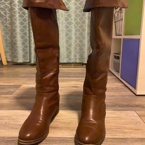 Over the knee brown boots, gently used.
